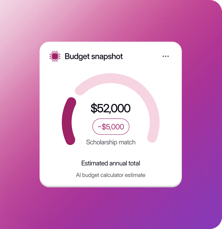 AI budget calculator preview